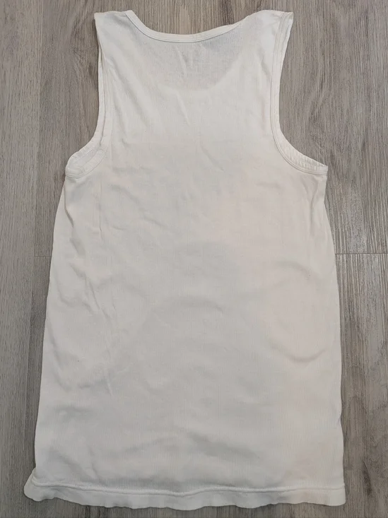 ✨3/$20✨ French Connection White Ribbed Tank Top – Size M - Picture 4 of 6